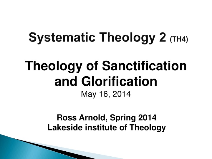 theology of sanctification and glorification
