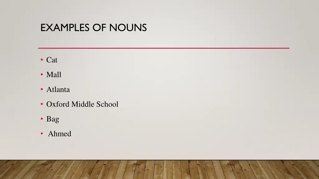 examples of nouns