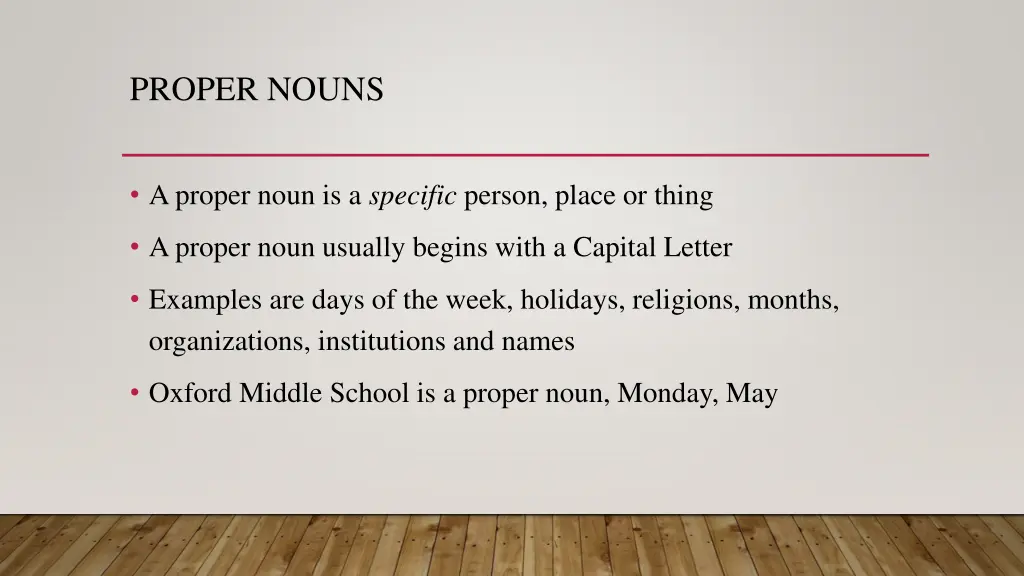 proper nouns