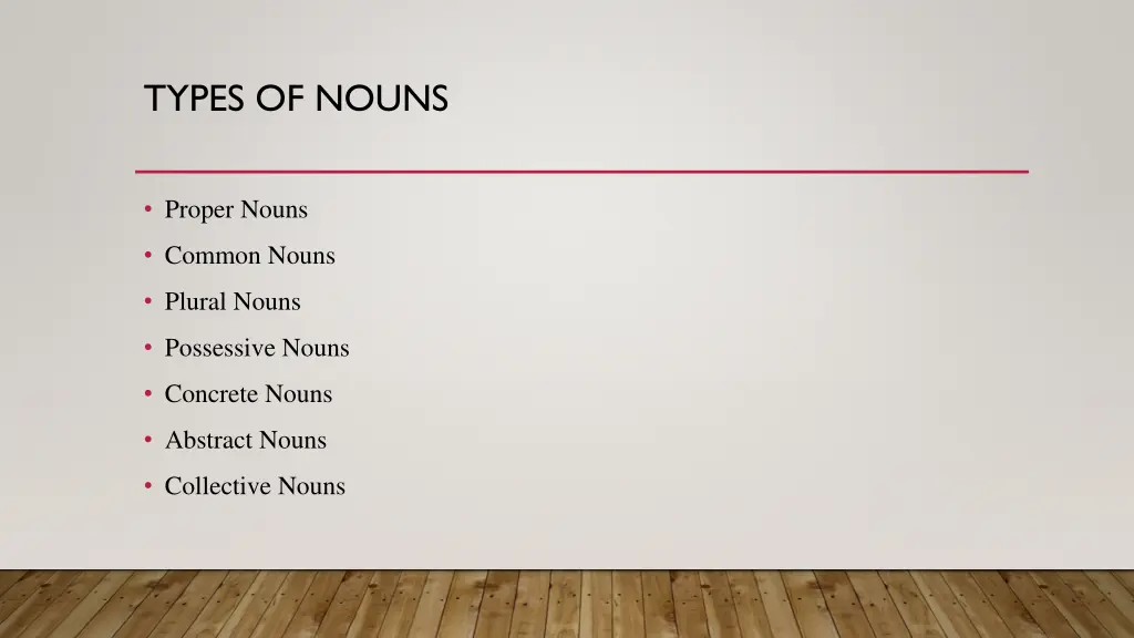 types of nouns