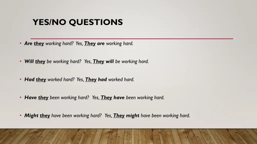 yes no questions