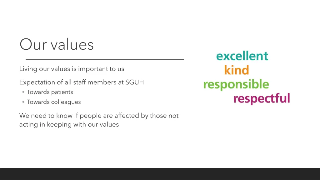 our values