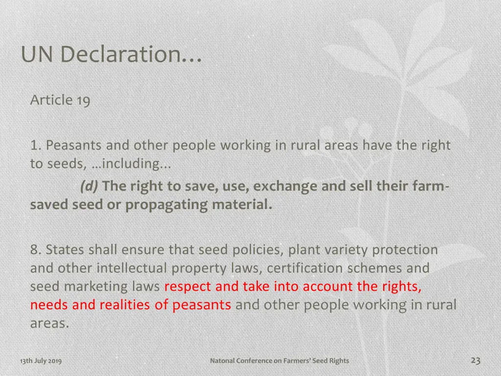 un declaration