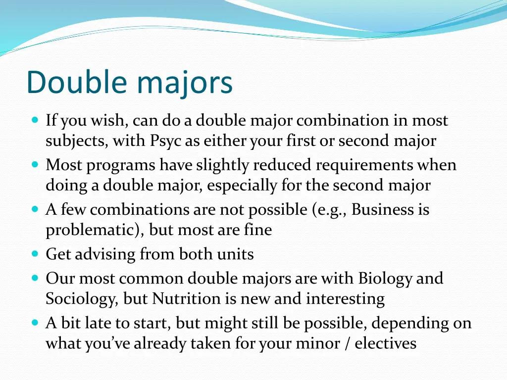 double majors