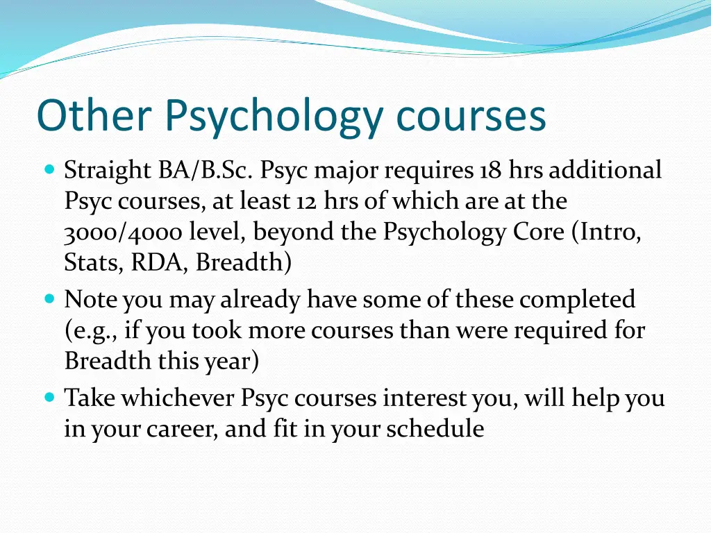 other psychology courses