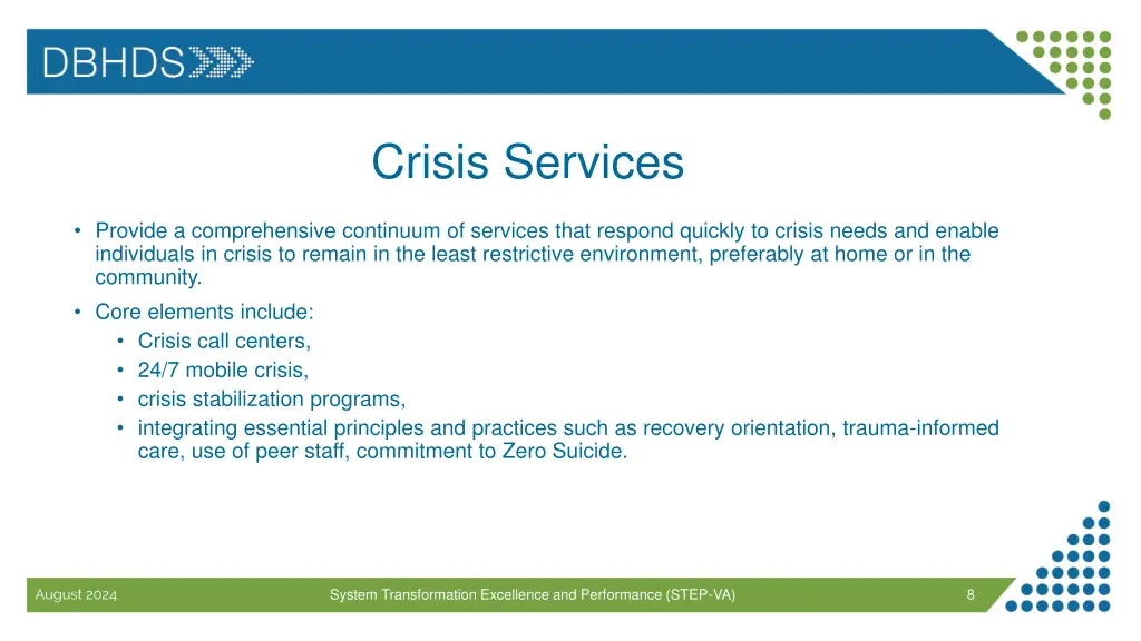 crisis services