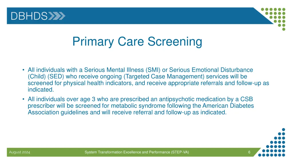 primary care screening
