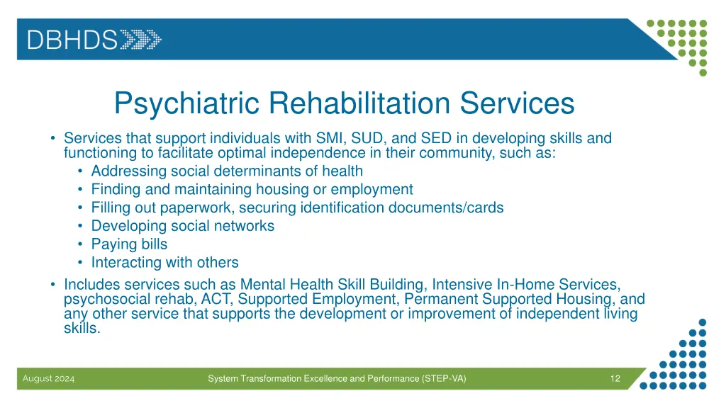 psychiatric rehabilitation services