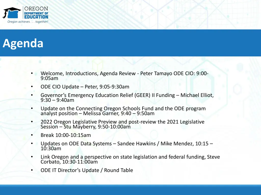 agenda