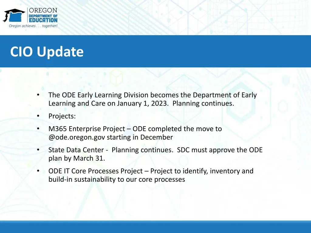 cio update 1