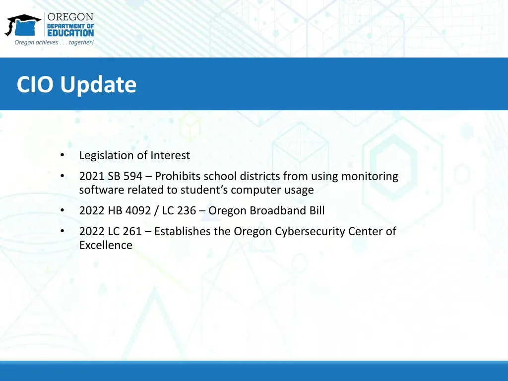 cio update 3
