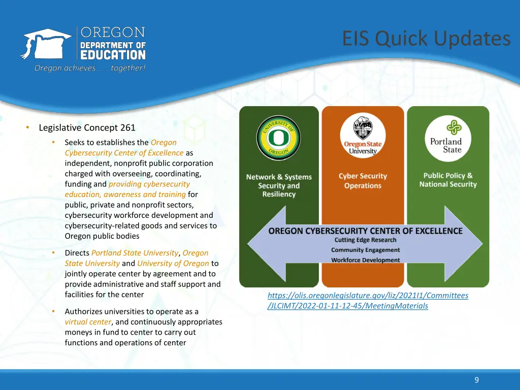 eis quick updates