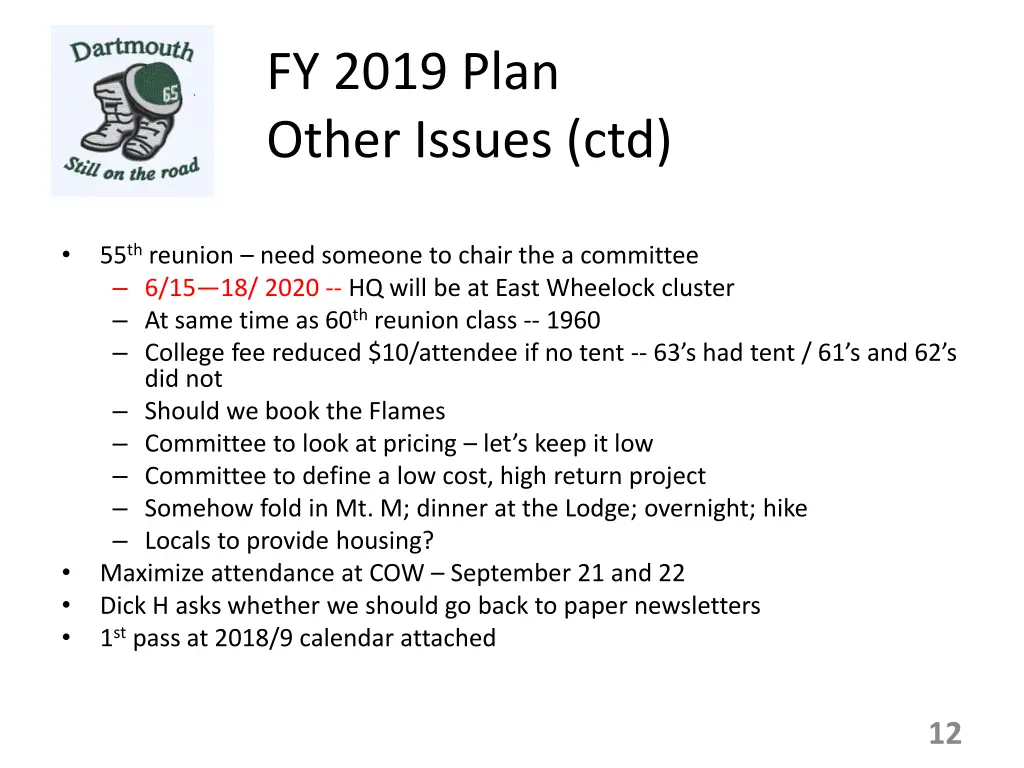 fy 2019 plan other issues ctd