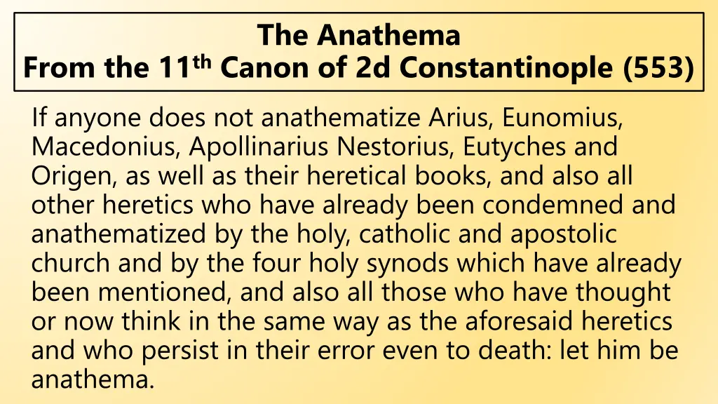 the anathema
