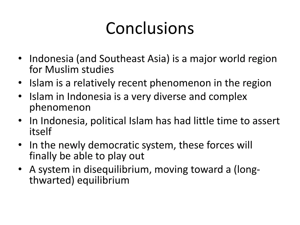 conclusions