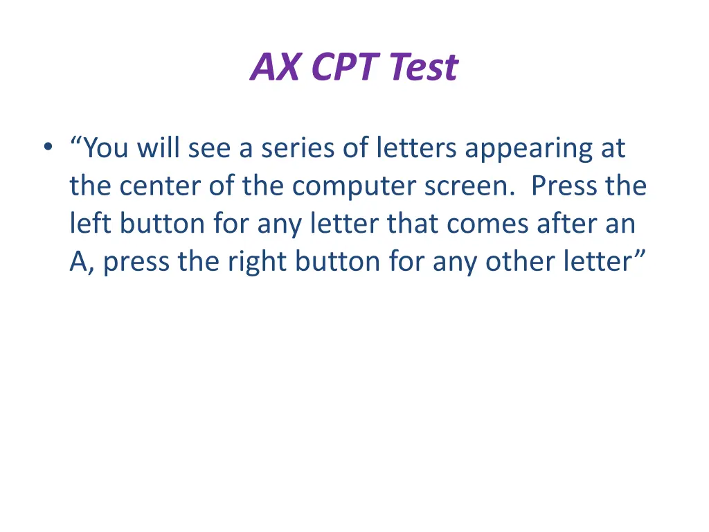 ax cpt test