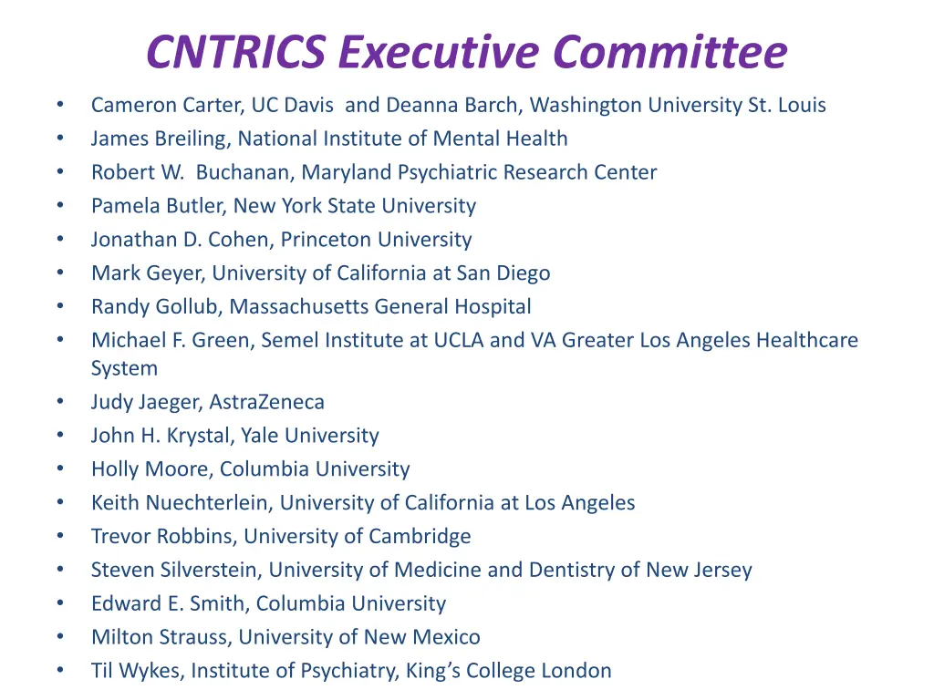 cntrics executive committee