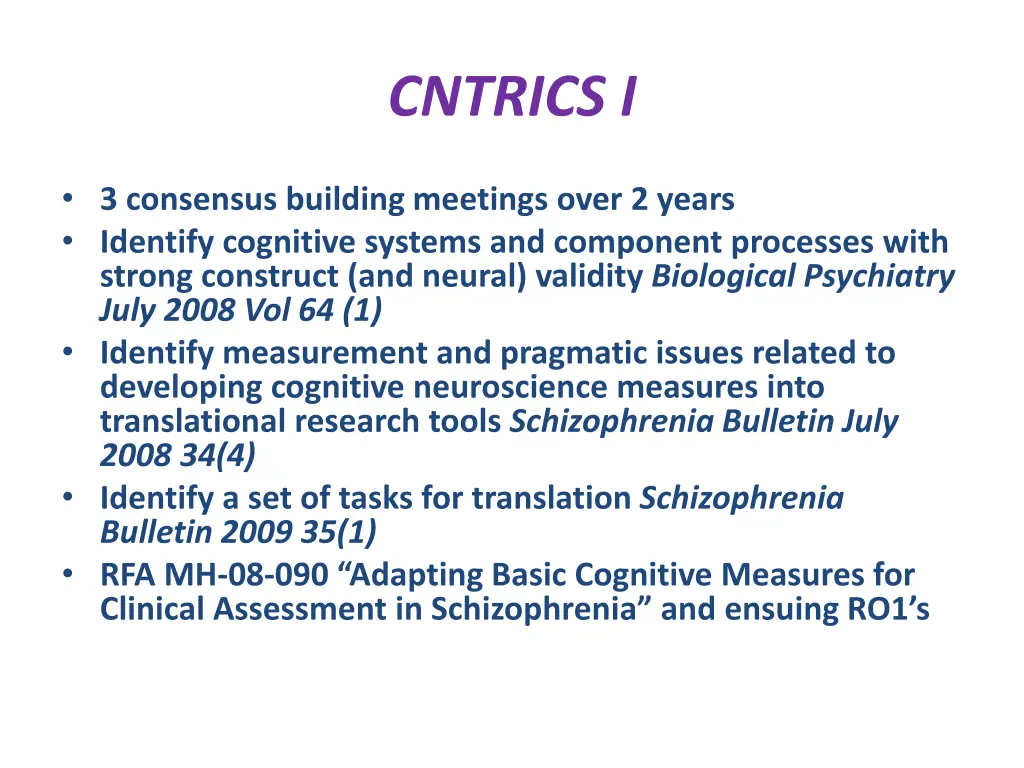 cntrics i