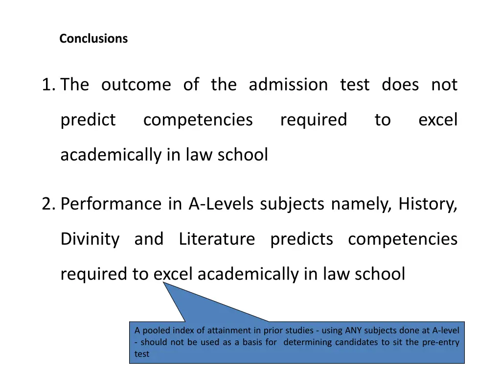conclusions
