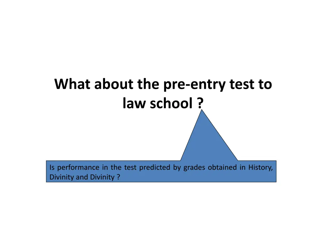 what about the pre entry test to law school