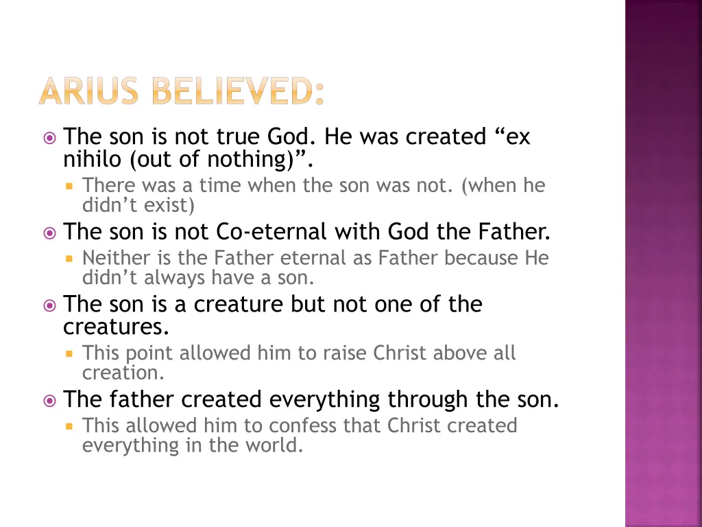 arius believed