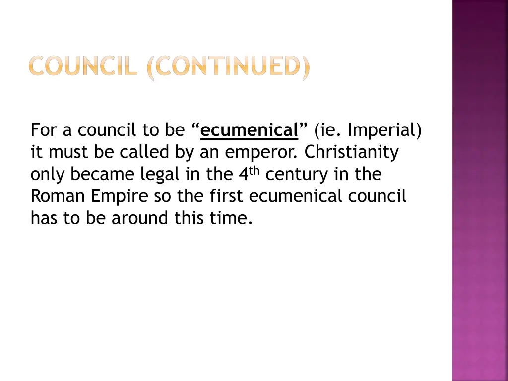council continued