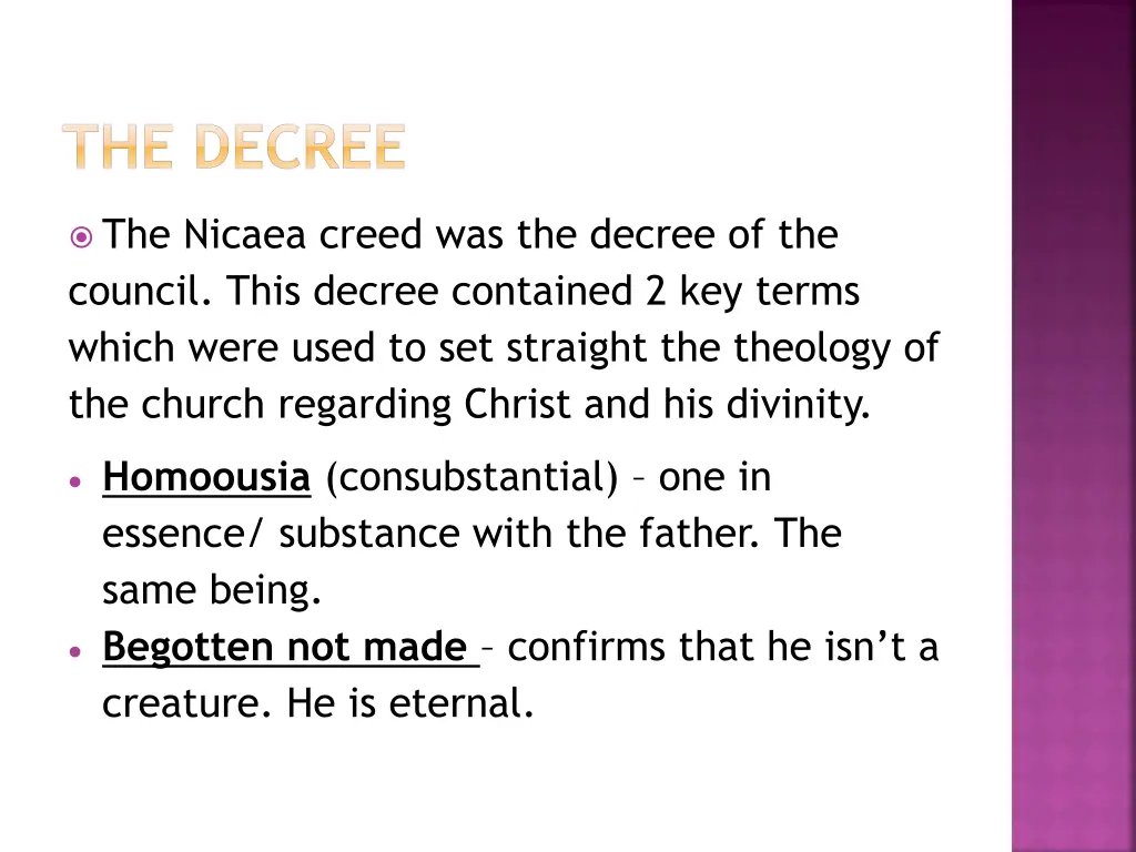 the decree