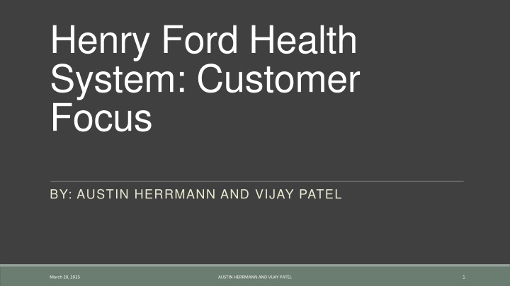 henry ford health system customer focus