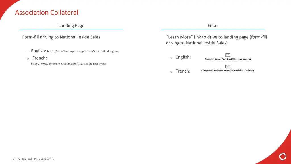 association collateral