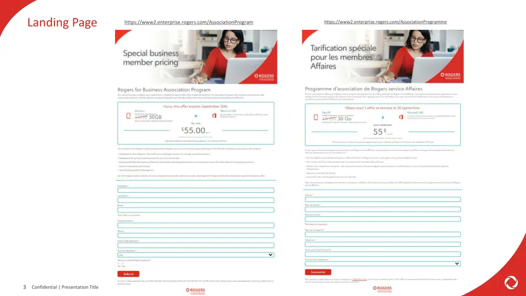 landing page