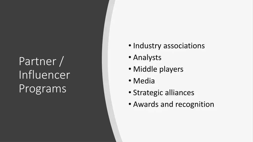 industry associations analysts middle players