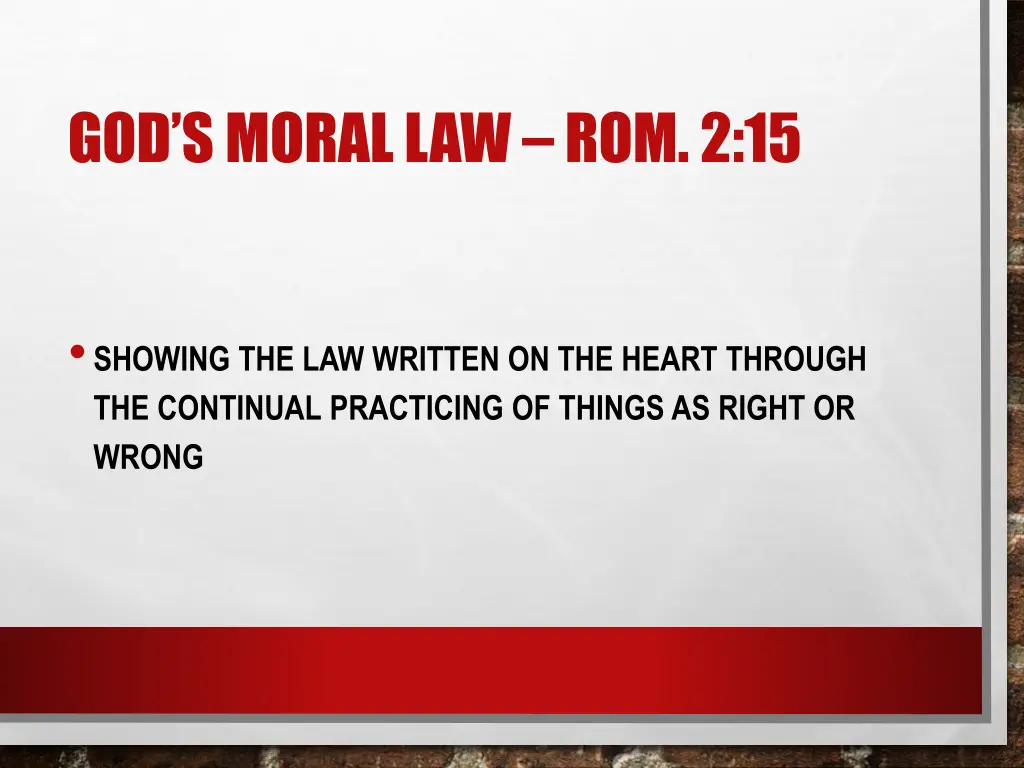 god s moral law rom 2 15 1