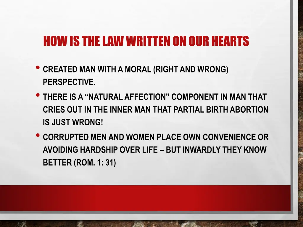 how is the law written on our hearts 1