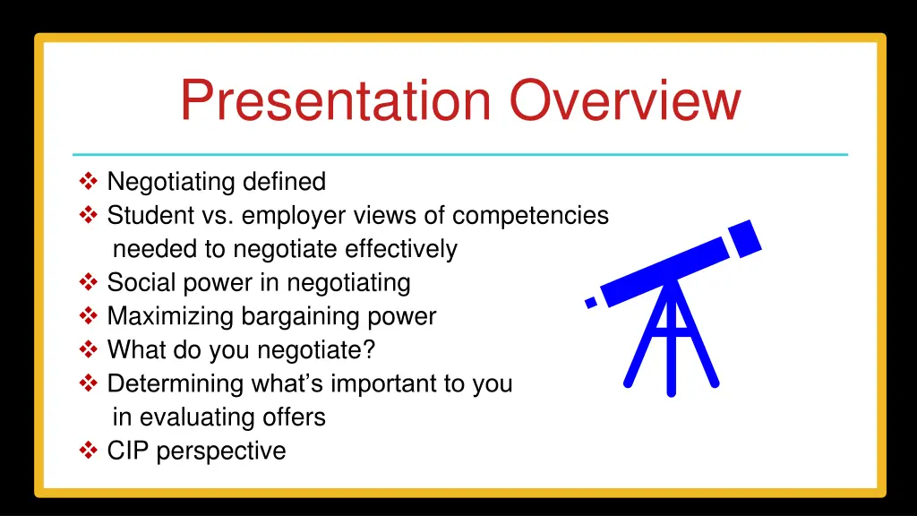presentation overview
