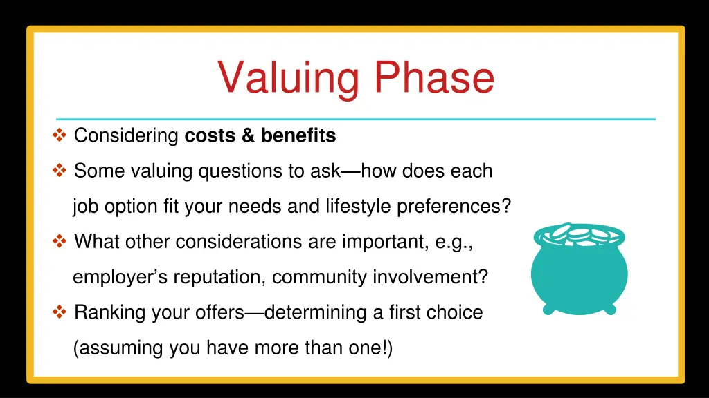 valuing phase