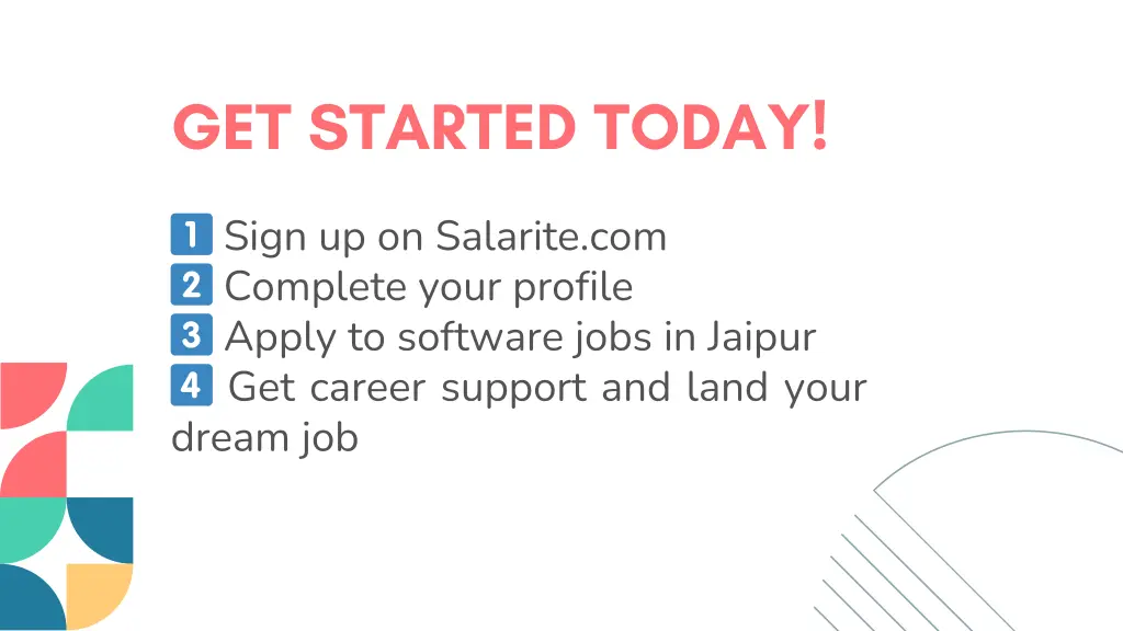 get started today