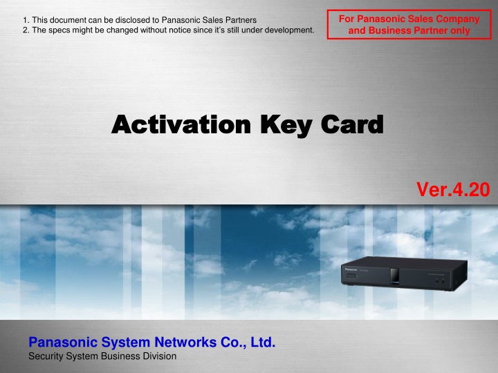 for panasonic sales company and business partner