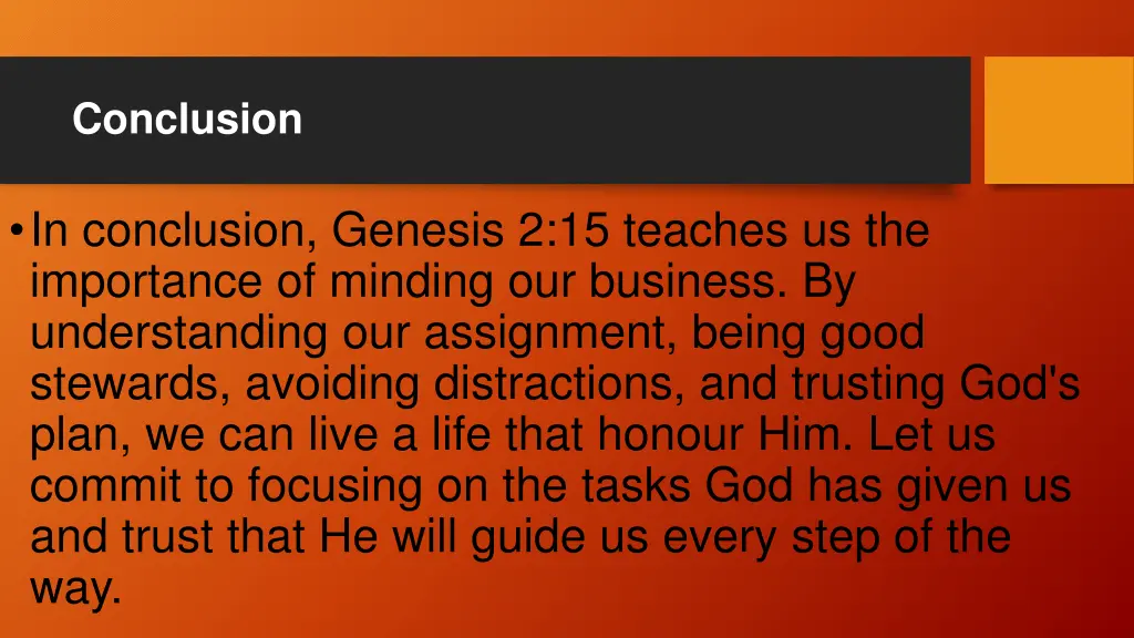 conclusion