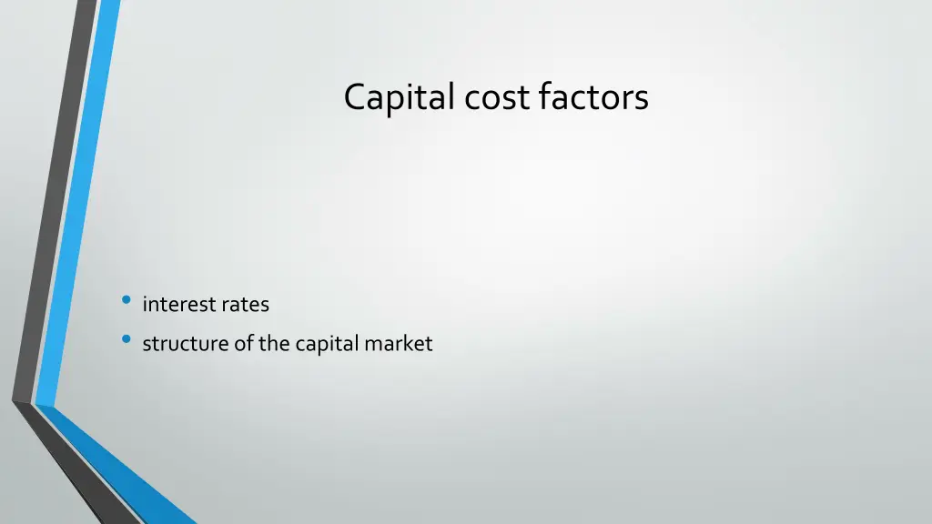 capital cost factors