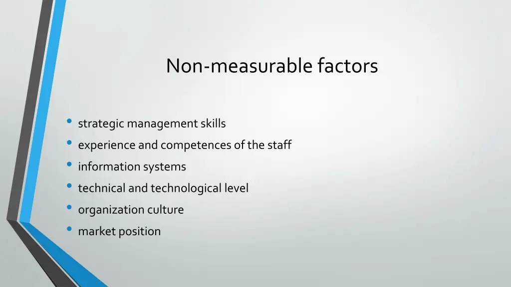 non measurable factors