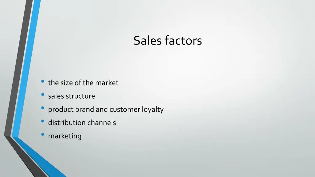 sales factors