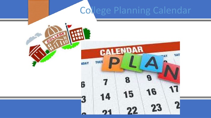 college planning calendar