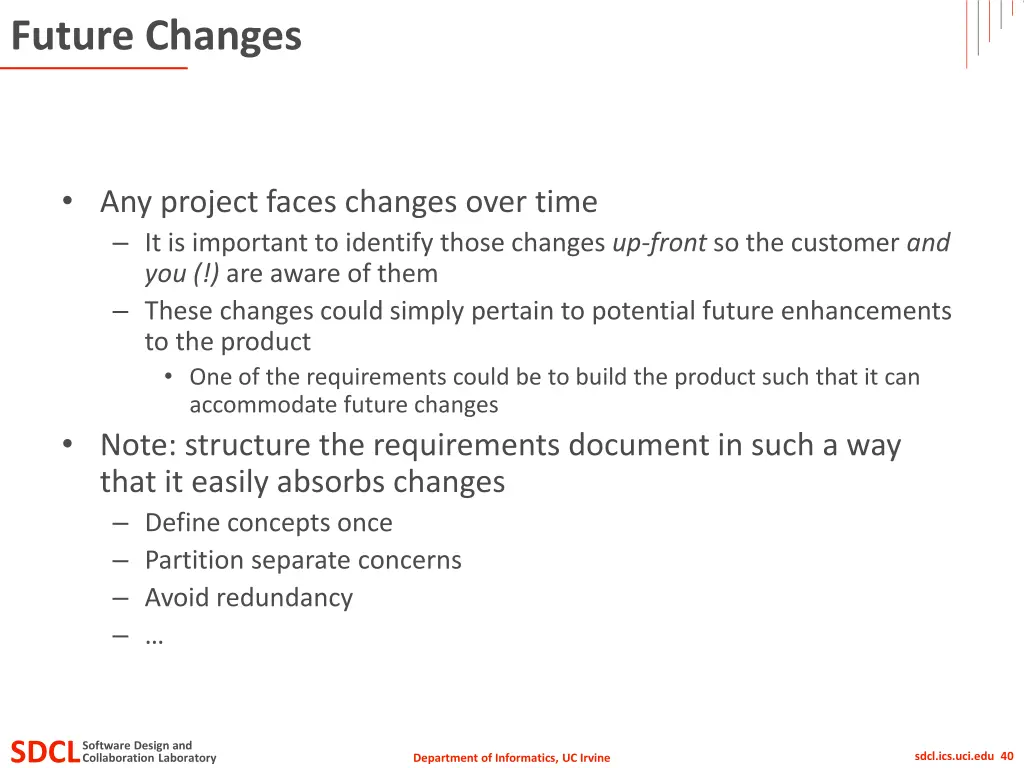 future changes