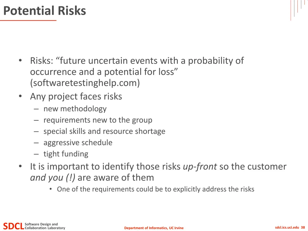 potential risks