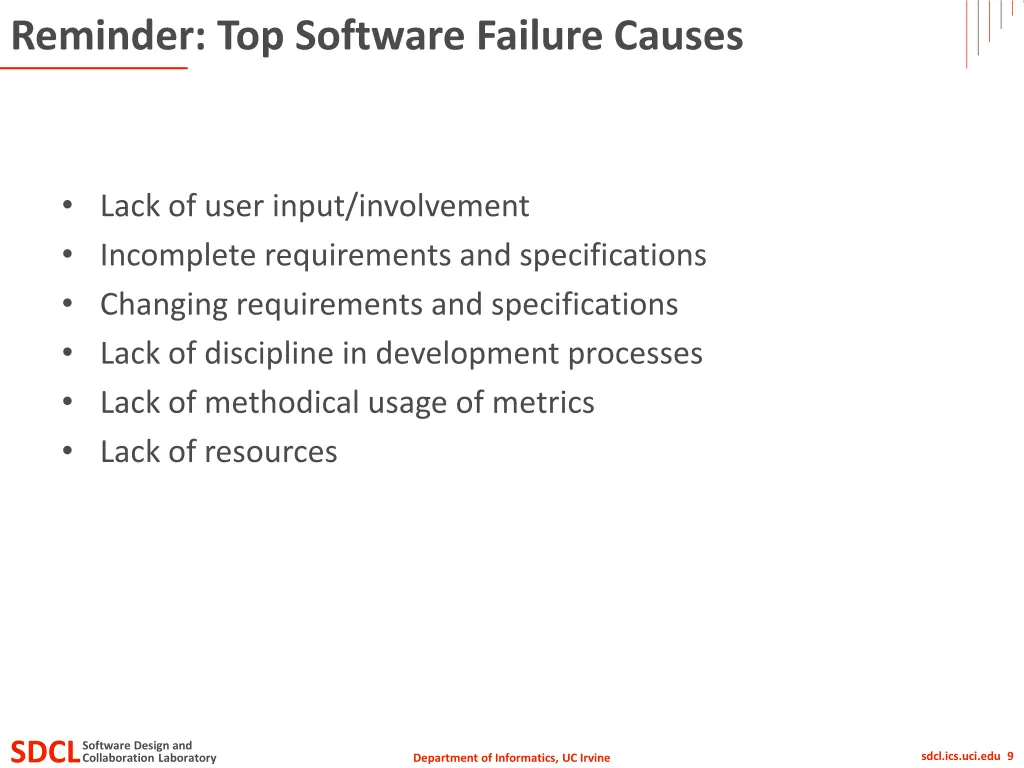reminder top software failure causes