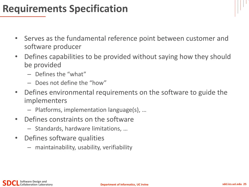 requirements specification