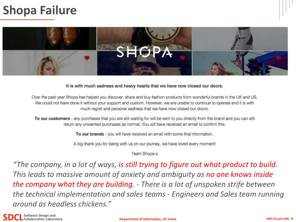shopa failure