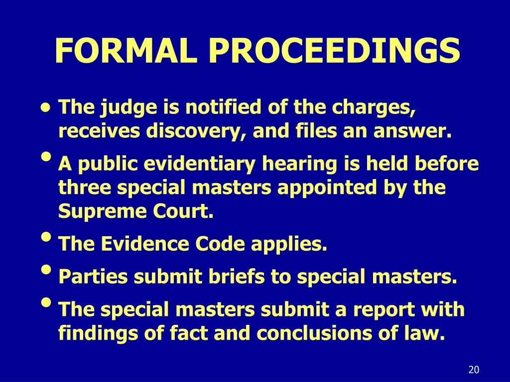 formal proceedings