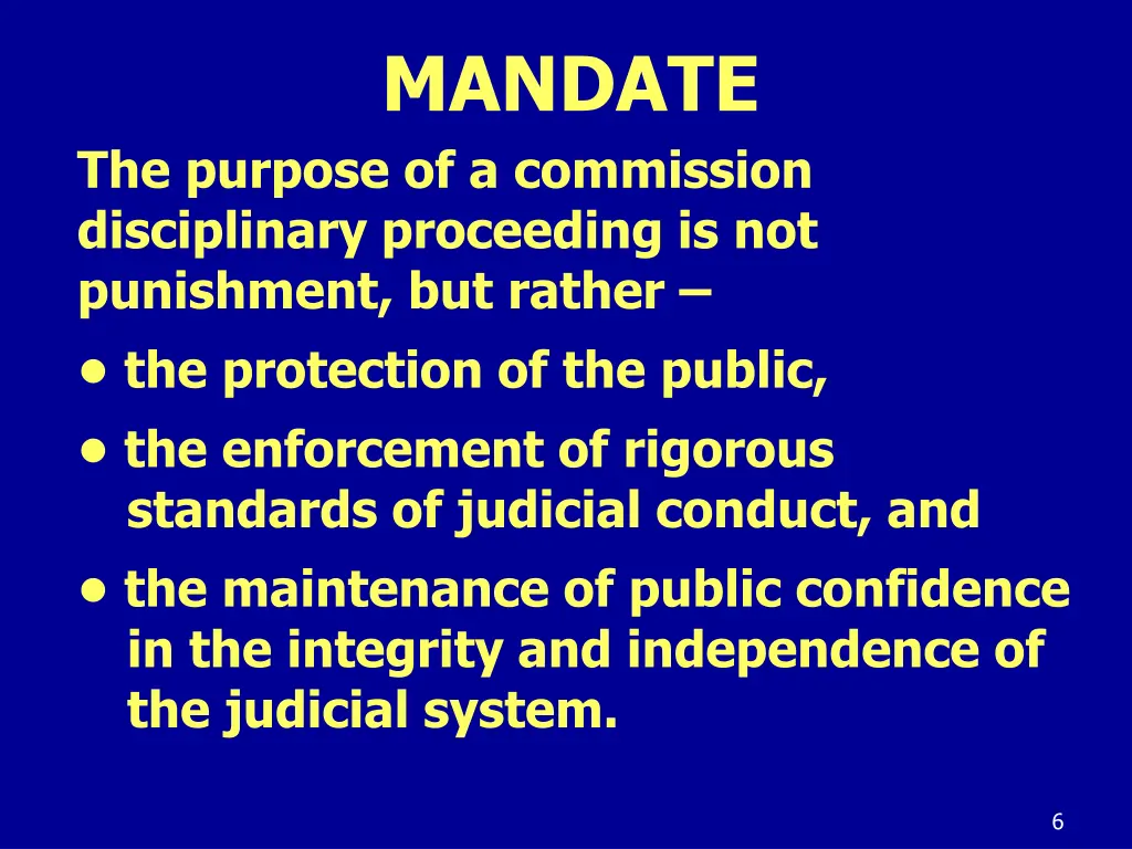 mandate