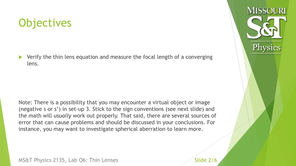 objectives